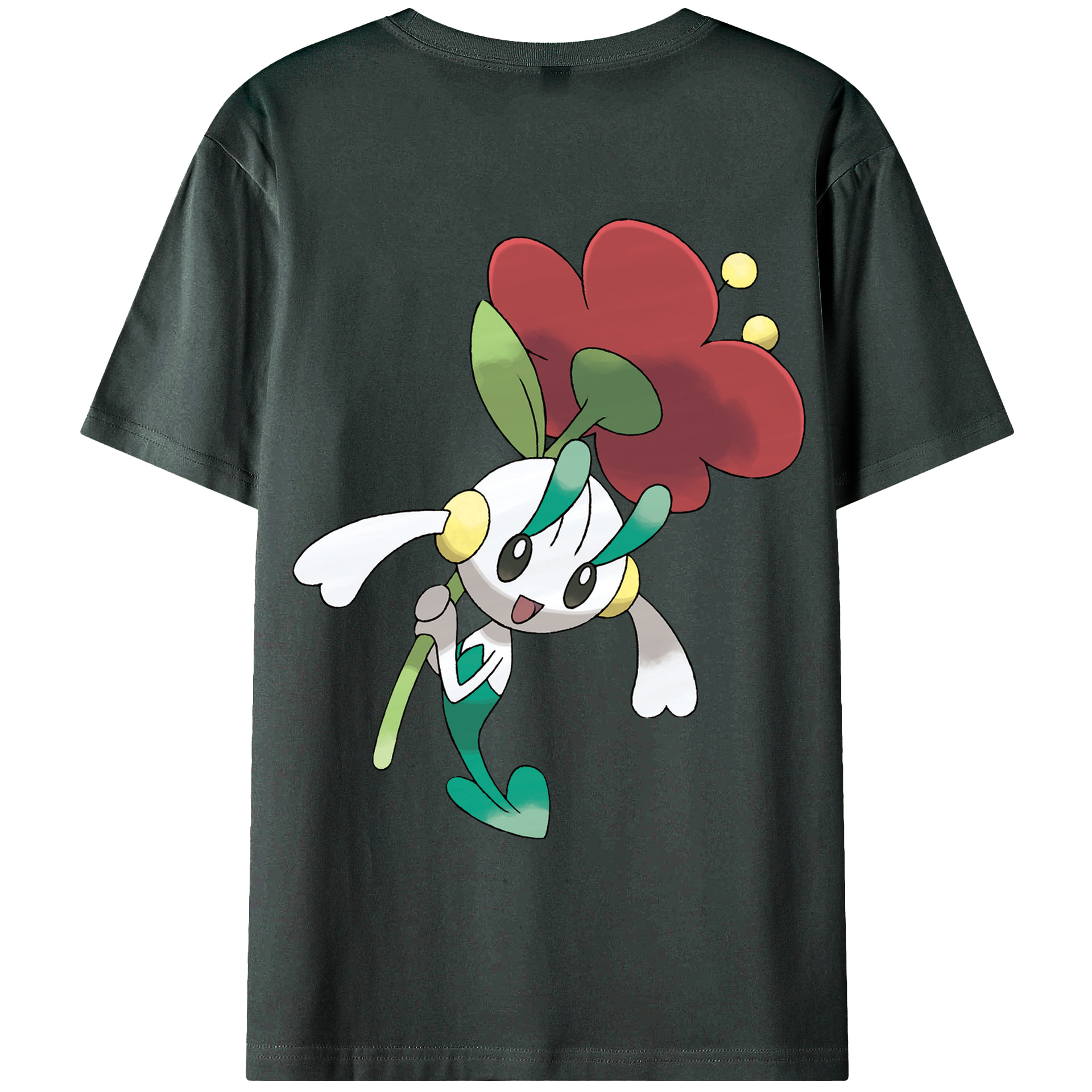 （画像用） ポケットモンスター Pokémon 綿100％ メンズ半袖Tシャツ（バックプリント） 通気性
